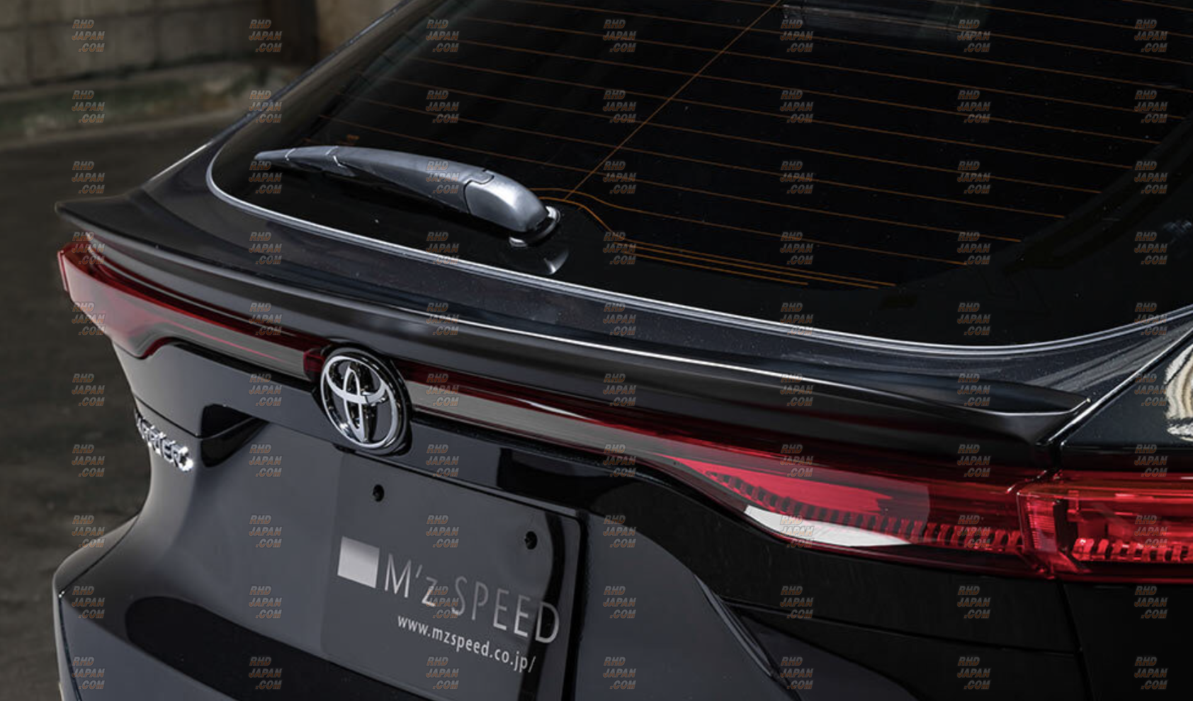 M'z Speed LUV Line Exclusive Zeus Rear Gate Spoiler ABS Precious Black Pearl - Harrier AXUH80 MXUA80